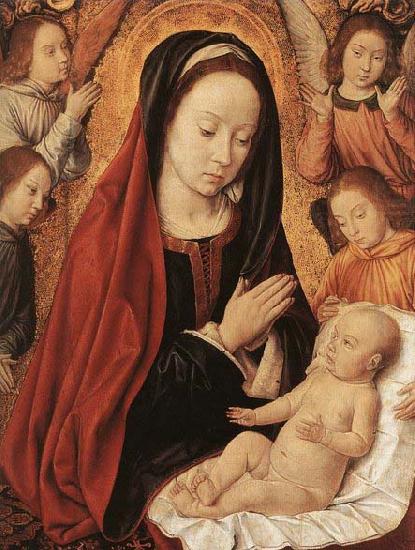 Madonna and Child Adored by Angels, Master of Moulins